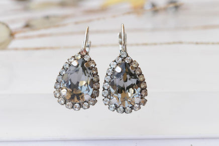 Grey Drop Earrings