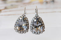 Grey Drop Earrings