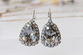 Grey Drop Earrings