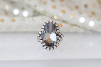 Grey Hamsa Ring