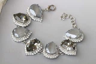 Grey Teardrop Bracelet
