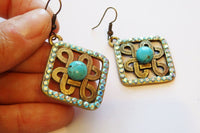 Halo Earring Turquoise Jewelry