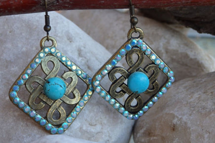 Halo Earring Turquoise Jewelry