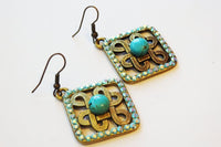 Halo Earring Turquoise Jewelry