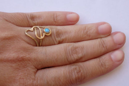 Heart Opal Ring