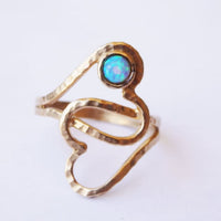 Heart Opal Ring