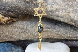 Holy Land Necklace. Israel Map Necklace. Gold Israel Necklace. Jewish Jewelry. Star Of David Pendant Necklace. Magen David Judaica Charms.