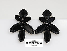 Black Crystal Studs