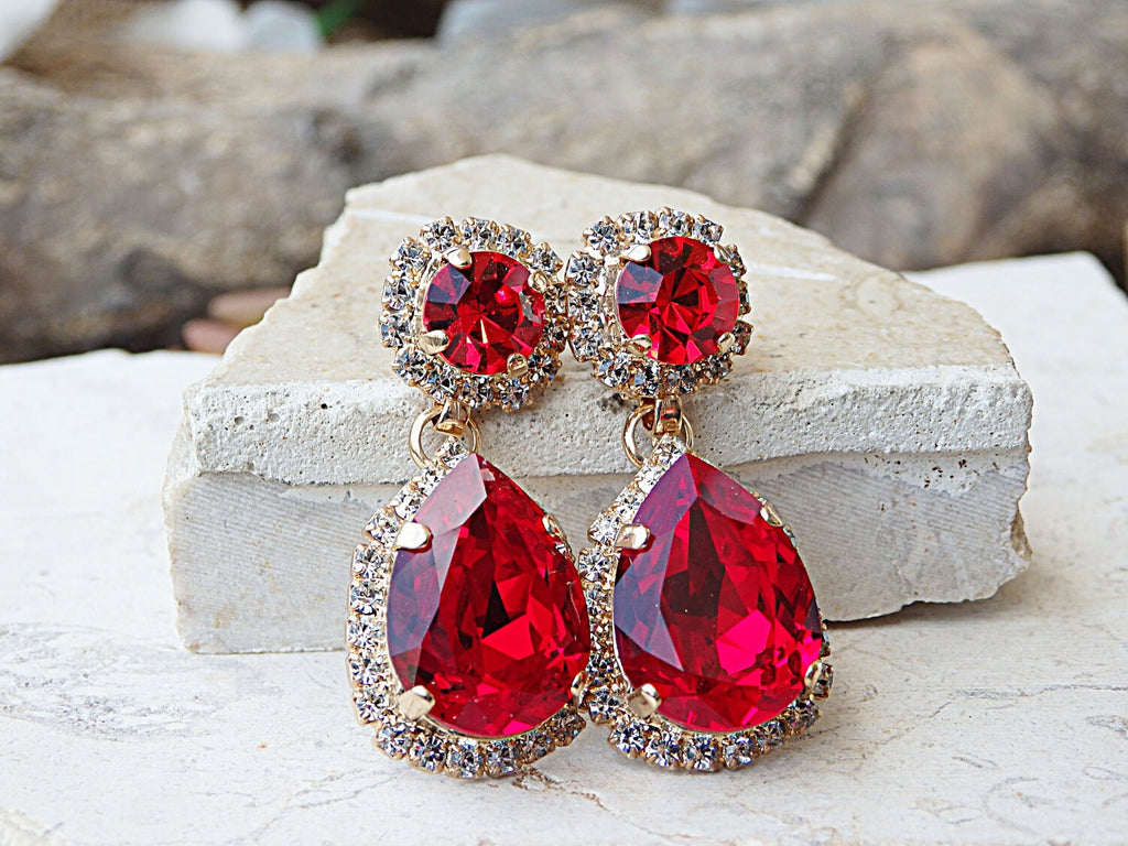 Ruby Red Earrings | Rebekajewelry