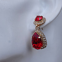 Ruby Red Earrings, Chandelier Earrings, Beautiful Earrings, Bridesmaid Red Earrings, Bridal Ruby Crystals Earrings, Chandelier Earrings.