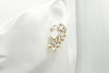 Bridal Bracelet,  White Crystal Bracelet, Vintage Leaf Bracelet, Bridal Open Opal Rebeka Bracelet, Statement Bracelet, Wedding Jewelry
