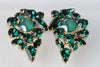 Emerald Earrings, Bridal emerald Earrings, Extra Large Earrings, Emerald Rebeka Earrings, Emerald Wedding Earrings, Green Crystal Studs