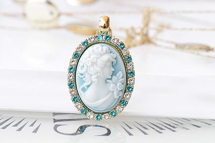 CAMEO EARRINGS, BRIDESMAID Blue White Cameo Stud Earring Set, Blue Cameo earrings, Antique Cameo Jewelry, Rebeka Earrings,Vintage Looking