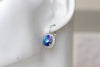 BLUE NAVY Clip On EARRINGS, Stud Earrings, Dark Blue Bridesmaid Earrings Small Clip Ons, Bridal Shower Gift, Rebeka Non Pierced Earrings