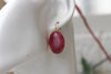 RED AGATE EARRINGS, Gemstone Earrings, Bridal Gem Earrings, Agate Drop Earrings. Burgundy Earrings, Dark Red Earrings, Natural Jewelry, Her