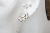 OPAL DROP EARRINGS, White Opal Wedding Medium Earrings, Minimalist Earrings, Delicate Bridal Rebeka Earrings, Bridesmaid Rose Gold Gifts