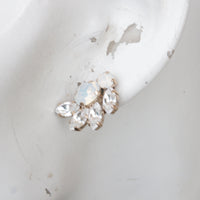 OPAL DROP EARRINGS, White Opal Wedding Medium Earrings, Minimalist Earrings, Delicate Bridal Rebeka Earrings, Bridesmaid Rose Gold Gifts