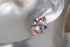 BLUE PINK EARRINGS,  Studs, Bridesmaid Earrings, Blush Pink Earrings, Navy Blue Earrings, Gift For Mom, Pink Antique Earrings