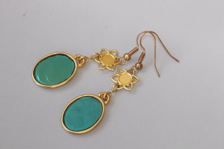 Star Of David Earring, Turquoise Earrings, Drop Earrings, Jewish Earrings,Hanukkah Gift,David Star Jewelry, Enamel Earrings, Handmade Craft