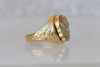 GOLD SKULL RING, Dia De Los Muertos, Rebeka Gold Ring, Gold Plated Ring, Sugar Skull Ring, Death Ring, Halloween Jewelry Gift, Woman Ring