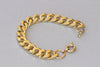 ROSE Gold-plated Gourmet Bracelet for Women, Classic Minimalist Curb Bracelet, Thick Everyday Chain bracelet, Rocker Cuban Link Bracelet