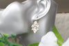 CRYSTAL BRIDAL NECKLACE, Art Deco Wedding Necklace, Rebeka Woman Necklace,Silver Wedding Jewelry,Crystal Cluster Bridesmaids Custom order