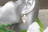 CRYSTAL BRIDAL EARRINGS, Art Deco Wedding Earrings,   Bridal Earrings, Gold Wedding Jewelry, Crystal Cluster Droplet, Bridesmaids,