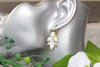 WHITE OPAL EARRINGS, White Opal Crystal Earrings, Bridal Opal  Earrings,Wedding White Opal Drop Earrings, Bridesmaids Drop Earrings