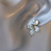 DUSTY BLUE EARRINGS, Bridal Small Earrings, Bridesmaid Dainty Earrings Set of 2,3,4.5,6,7,8,9, Rebeka Earrings,Minimalist Cluster Earring