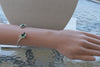 MINT EMERALD BRACELET, Green Wedding Bracelet, Minimalist Bangle Bracelet, Thin Bracelet, Bridal Rebeka Bracelet, Bridesmaid Silver Cuff