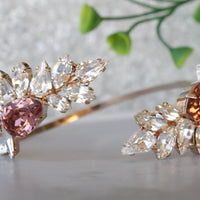 BLUSH BRACELET, Blush Pink Bridal Bracelet, Bridal Rose Gold Bracelet, Morganite Bracelet, Bridesmaids Gifts, Dusty Pink Rebeka Bracelet