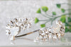 Bridal Bracelet,  White Crystal Bracelet, Vintage Leaf Bracelet, Bridal Open Opal Rebeka Bracelet, Statement Bracelet, Wedding Jewelry