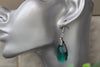 EMERALD EARRINGS, Rebeka Earrings, Dark Green Teardrop Earrings, Crystal Wedding Earrings Girlfriend Earrings Gift, Dangle Leaf Earrings,