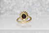 HAMETITE ENGAGEMENT RING, Cubic Zirconia Gold Filled Wedding Ring, Gray Stone Ring, Unique Ring, Women&#39;s Ring, Lady Diana Jewelry Inspired