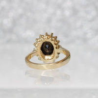 HAMETITE ENGAGEMENT RING, Cubic Zirconia Gold Filled Wedding Ring, Gray Stone Ring, Unique Ring, Women&#39;s Ring, Lady Diana Jewelry Inspired