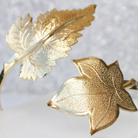 LEAF BRACELET, Upper Arm Bracelet, Bridal Gold bracelet, Leaves Bracelet, Gold Armlet, Statement Cuff,Rustic Wedding,Handmade Unique Jewelry