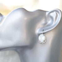 OPAL CRYSTAL EARRINGS, White Opal Earrings,White Opal Crystal Earrings,Bridal Opal Rebeka Earrings,Chic Earrings,Bridesmaids Drop Earring