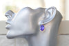SAPPHIRE EARRINGS, Royal Blue Earrings, Lady Diana Style Jewelry, Bridal Dark Blue Rebeka Earrings, Elegant Earrings,Bridesmaids Earrings