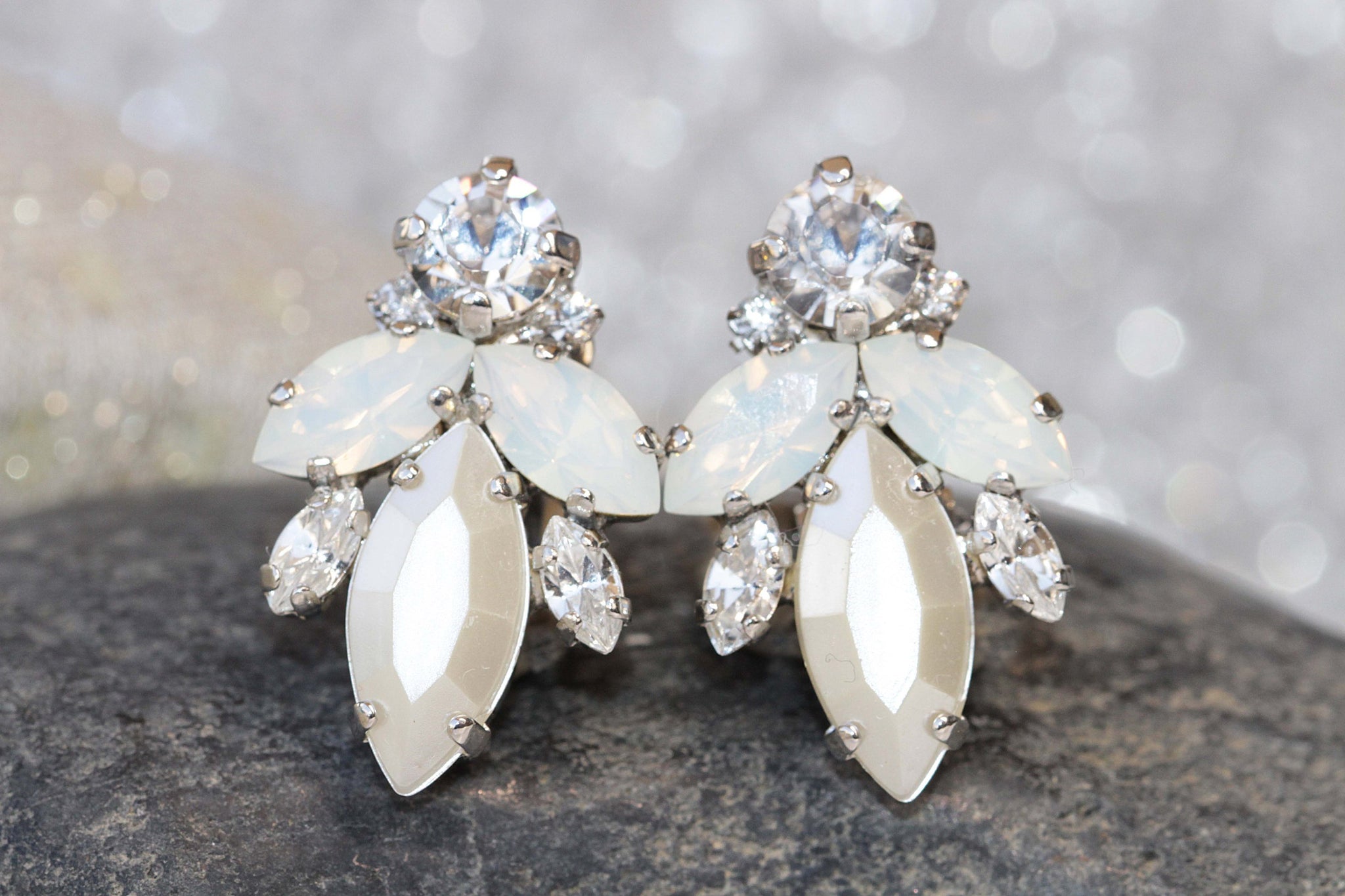 Perfect Pearl Bridal Earrings Crafted by Rebeka Jewelry| Rebekajewelry