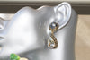 GRAY BLACK EARRINGS, Silver Gold Earrings, Chandelier Earring, Rebeka Earrings, Dangle Earring, Second Anniversary, Wedding Gift For Mom