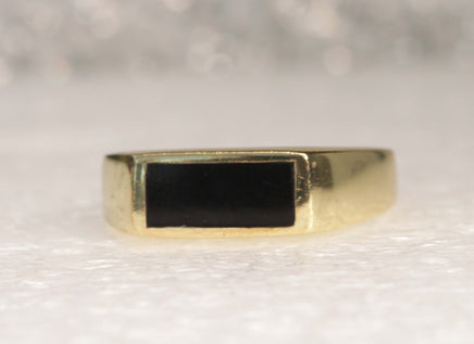 Onyx Signet Ring, Goldfilled Ring, Women signet ring, Rings for him her,Black Gold Ring, Black Stone Ring,Onyx Mens Skinny Ring,Husband gift