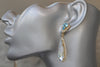 DUSTY BLUE EARRINGS, TearDrop Earrings, Powder Blue Wedding Jewelry, Rebeka Bridal Earrings, Brides Earrings, Woman Aquamarine Earrings
