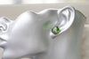 GREEN EARRINGS, Stud Earrings, Olive Green Studs,Rebeka Crystal Post Earring, Minimalist Earrings, Square Earrings,Emerald Bridal Earring