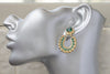 EMERALD SILVER EARRINGS, Boho Hoops, Green Bohemian Jewelry, Rebeka Emerald Rustic Wedding, Ethnic Bridal Earrings, Moroccan Jewelry,Xmas