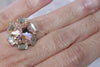 MORGANITE RING, Rebeka Crystal, Star Ring, Cocktail Ring, Gift For Women, Unique Ring, Light Pink Ring, Baguette Stone Ring, Gift For Her