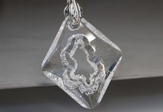 Rebeka NECKLACE, Colossal Crystal, Pendant Long, Rebeka Statement Necklace, Bridal Pendant,New Collection Jewelry,Unique Leaf Necklace