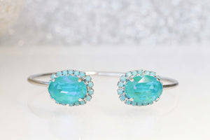 TURQUOISE BLUE BRACELET, Silver Blue Bracelet, Adjustable Bracelet,Rebeka Bracelet,Open Cuff Bracelet, Wedding Something Blue,Bridal Gift