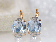 DUSTY BLUE EARRINGS, Rebeka Earrings, Blue Gray Earrings, Minimalist Earring, Wedding Earrings, Bridal Dangle Earrings, Classic Earrings