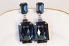 NAVY BLUE EARRINGS, Statement Earrings, Rebeka Earrings, Bridal Dark Blue Earrings, Blue Navy Drop Earrings,Wedding Earrings,Woman&#39;s Gift