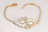 OPAL BRACELET, Rebeka Bracelet, White Bridal Bracelet, Dainty Cluster Wedding Bracelet, Crystal Opal Woman Bracelet, White Opal  Bracelet